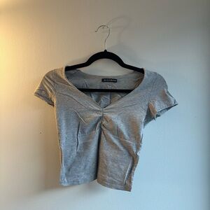 Brandy Melville Gray Cropped Top ONE SIZE
